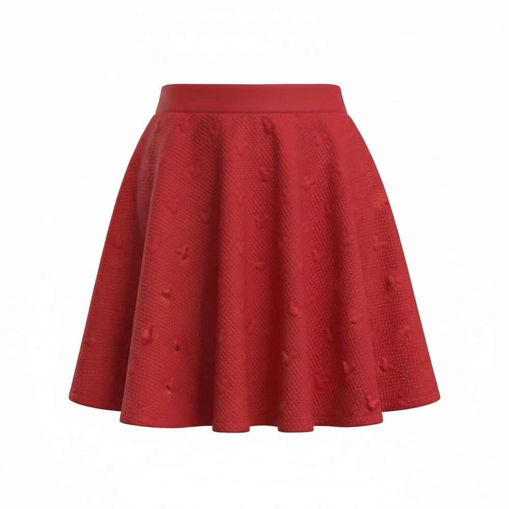 NWOT LC Lauren Conrad x Disney Collection Red Mickey Mini-length A-Line Skirt L